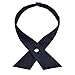 Tie for Men Women Adjustable Criss-Cross Bowtie School Uniform Pre Tied Bows for Girls Neck Tie Accessories Bowtie03 (Navy)