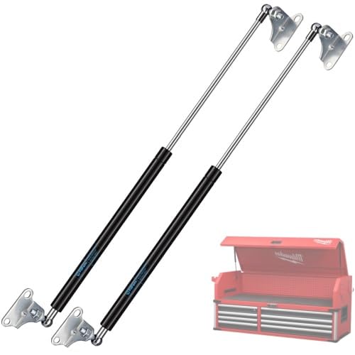 Photo 1 of FILFom 23 Inch Gas Struts Shocks 200Lb/890N, Gas Prop Spring with L-Type Mounts for RV Bed Door Boat Hatch TV Cabinet Toolbox Window Basement Floor Trap, Only Fit 160-220 Lb Weights