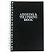 Black Telephone Address Book Spiral Bound Vinyl Cover 8