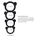 Utimi Four Pecies Suit Cute Little Bear Silicone Cock Rings and Penis Rings with Four Different Sizes