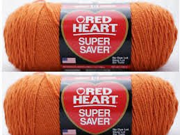 Bulk Buy: Red Heart Super Saver (2-pack) (Carrot)