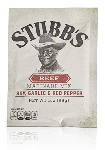StubbS Beef- Chicken- Pork- & Texas Steakhouse Marinade Mix Variety Pack- Gluten-Free- 1Oz (Pack Of 12)