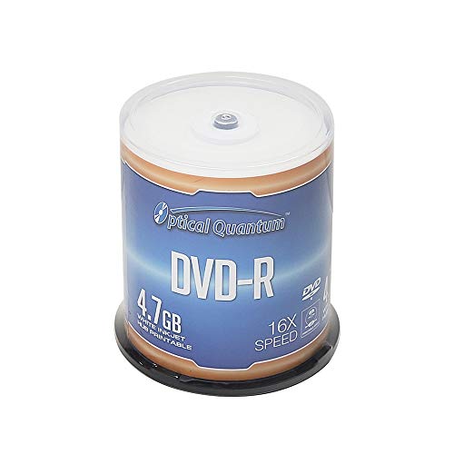 Optical Quantum DVD-R 4.7GB 16X White Inkjet Printable Hub Printable - 100pk Cake Box (FFB) - Thumbnail 4