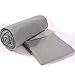 Tayun Microfiber Light weight, Quick dry, Super Absorbing Towel set, Protect Your Yoga Mat and Improve Your Grip! Camping towel, Sport towel. Beach Towel Set, 70x140cm Extra Big + 30x40cm (Grey)