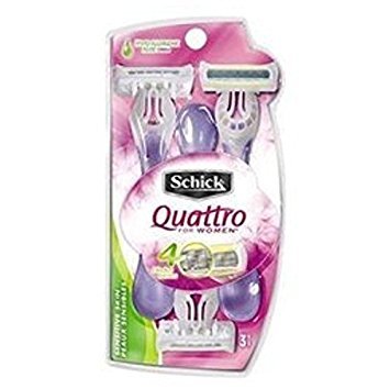 Schick Disposable Razors Quattro High Performance, 3 CT (Pack of 6)