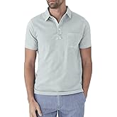 Faherty Men's Mist Sunwashed Short Sleeve Polo