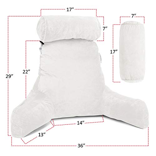 Nestl Reading Pillow, Includes 1 Extra Large Bed Rest Pillow with Arms