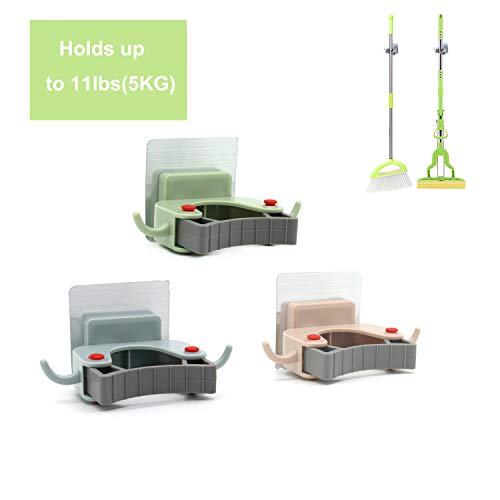 image for ADMA Mop Broom Holder Wall Mount Organizer,Mop Broom Hanger Gripper,Ha