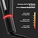 Professional Hair Straightener,2 In 1 Tourmaline Ceramic Flat Iron For Hair Styling With Rotating Adjustable Salon Temperature 250°F-450°F,100-240V for Worldwide Use,1 Inch,Black