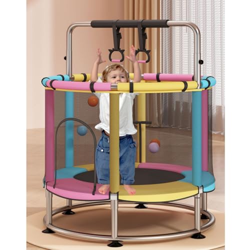 AM ANNA Mini Kids Trampoline for Toddlers with Handle, Indoor Mini Trampoline for Kids, Small Rebounder Trampoline, Indoor/Garden Toddlers Trampoline for Toddlers