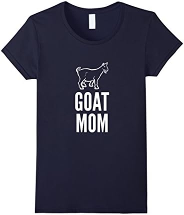 Womens Goat Mom T-Shirt Large Navy