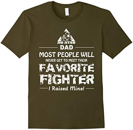 Men's Jiu Jitsu Shirt - Jiu Jitsu Dad Favorite Fighter Shirt XL Olive