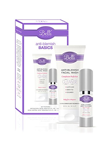 Belli Anti-Blemish Basics Value Set â€“ Manage Breakouts with Belli Anti-Blemish Facial Wash and Acne Control Spot Treatment â€“ OB/GYN and Dermatologist Recommended