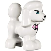 LEGO Minifigura animal poodle branco com gola rosa Lady Tina ...