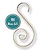 BANBERRY DESIGNS Christmas Ornament Hooks - Set of 100 Gold Metal Wire Hanging Hook - Brass Ornament Hangers - Decorative Swirl Scroll Design - 2 Inches