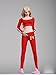 1/6 Female Sportswear Suit for Large Medium Bust Phicen Hottoy Female Body (Red)