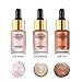 Beauty Glazed Face Glow Liquid Highlighter Contour Make Up Glitter Brighten Shimmer 3D Highlighters Waterproof (BRONZE)