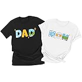 Toy Dad Shirt Toys Mom T-Shirts Funny Mama and Dada Shirts Matching Birthday Top Family Vacation Cartoon Tee