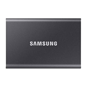 Samsung T7 Portable SSD – 2 TB – USB 3.2 Gen.2 External SSD Titanium Grey (MU-PC2T0T/WW)