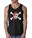 shop4ever Pirate Skull & Crossbones Men's Tank Top Pirate Flag Tank Tops XX-LargeBlack 11224