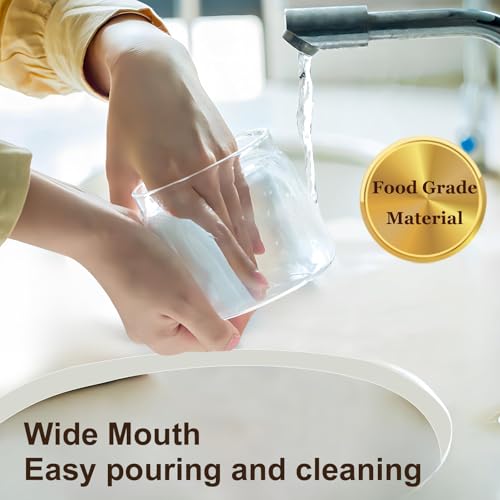 Coffee Bean Storage Container, Vacuum Glass Jar with Airtight Lid, Food Storage Containers - Perfect for Coffee Beans, Tea, Sugar, Candy, Spices, Rice (500ml/16.9 Ounces)