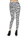Simplicity Black & White Striped Ankle Length Footless Leggings