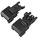 Green Blob Outdoors Premium Military, Mil Spec Flip Up, Folding, Front and Rear Iron Sights Tactical Set for Picatinny / Weaver Rails Flattop