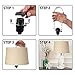 Lamp harp, Lamp Harp 7 inch, lamp shade holder and E26 Lamp Socket UNO Fitter Lamp shade Adapter Converter Finial Set, 7inch Tall 1-7/16