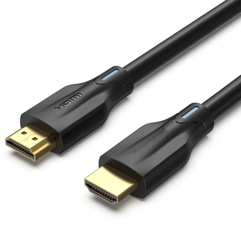 Watio Wave Câble HDMI 2 m, version 2.1, prend en charge les connecteurs mâle-mâle 8K, haute vitesse, idéal pour la transmission vidéo et audio de qualité