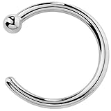 20 Gauge - 14K White Gold Nose Hoop