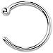 20 Gauge - 14K White Gold Nose Hoop