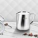 SZUAH Milk Frothing Pitcher, Stainless Steel Frothing Cup with Measurement Inside 12 oz (350ml), Perfect for Latte Art, Espresso Maker, Cappuccino Maker
