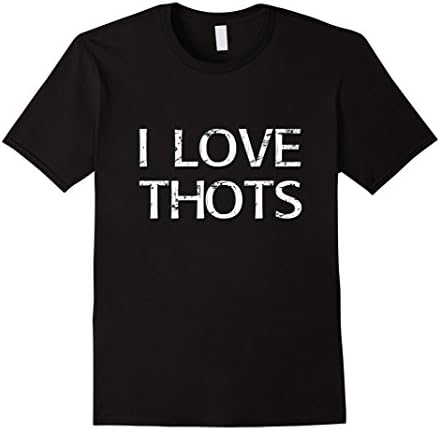 Men's I love thots shirt Small Black
