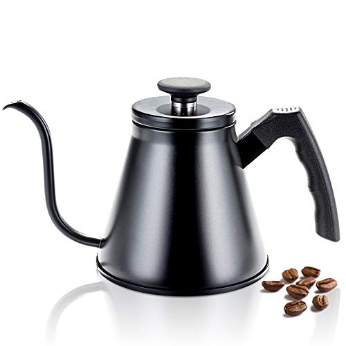 Stovetop Stainless Steel Coffee Kettle 1.2L/40oz, Gooseneck Pour Over