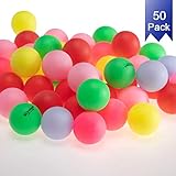 KEVENZ 60-Pack Ping Pong Balls, Assorted Color Table Tennis Balls, Multi-Color Pong Balls for Pong Games, Arts and Craft, Party Decoration and Pet Toy