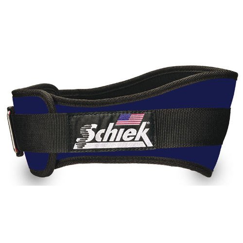 SCHIEK NYLON LIFTING BELT-6 INCH LIGHT NAVY SMALL