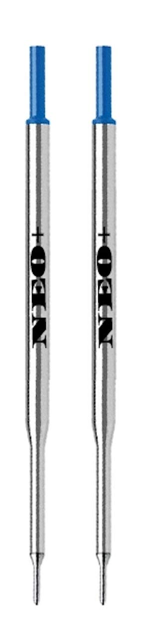 NEO+ Set of 2 Ballpoint Pen Refills Compatible with PaperMate (Blue Ink)