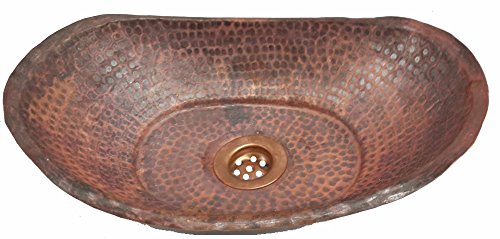 Egypt gift shops SMALL Vessel Hammered Copper Bathroom Sink Bathtub Shape Unique Design