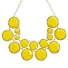 Wrapables Designer Inspired Double Layer Bubble Necklace, Yellow