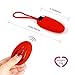Louviva 12 Speeds Vibrating Wireless Bullet Vibrator, Rechargeable Remote Control Egg Stimulator Adult Sex Toys for Women or Couples - Red
