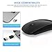 Wireless Mouse, Jelly Comb 2.4GHz Glossy Ultra Slim Portable Wireless Mouse with USB Receiver and Type-C Adapter, Compatible for All USB/Type-C Devices, Clean Clear Click Sound