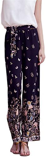 FunnyKing pants Women Wide Leg Pants Female Chiffon Beach Out Bottoms Loose Sweat Travel Pants