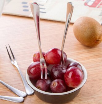 Firlar Stainless Steel Fruit Forks Flatware Set for Cake Salad Cocktail Dessert Set of 10