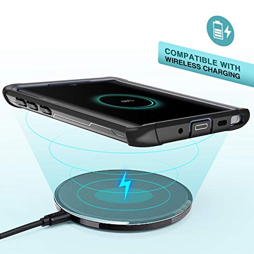 FITFORT Samsung Galaxy Note 10 Case Full Body Rugged Heavy Duty Clear Bumper Case with Free Screen Protector, Shock Drop Proof Protective Case Compatible with Galaxy Note 10 (2019)