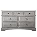 Evolur Double Drawers Dresser, Storm Grey