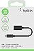 Belkin F2CU036btBLK USB-IF Certified 3.0 USB Type C (USB-C) to USB A Adapter, Compatible with USB-C Devices Including New MacBook and ChromeBook Pixel