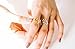 ONDAISY Matte Color Bff Best Friends Bohemian Boho Jewelry Tree Flower Leaves Laurel Leaf Adjustable Band Ring