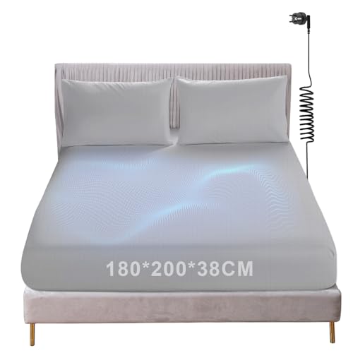 Conductive Ground Sheet, Grounding Bed Sheet, Floor Mat according to EU Standard, with 5% Silver Fibre and 95% Organic Cotton, for Sleep Better Energy Recovery (180 x 200 cm)