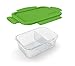 Bentgo® Glass Snack - Leak-Proof Bento-Style Snack Container with Airtight Lid and Divided 2-Compartment Design - 1.75 Cup Capacity for Meal Prepping, and Portion-Controlled Snacking (Green)
