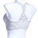 Sunward Fashion Women Lace Padded Bra Bustier Strap Crop Tank Top Bralette (White laced)